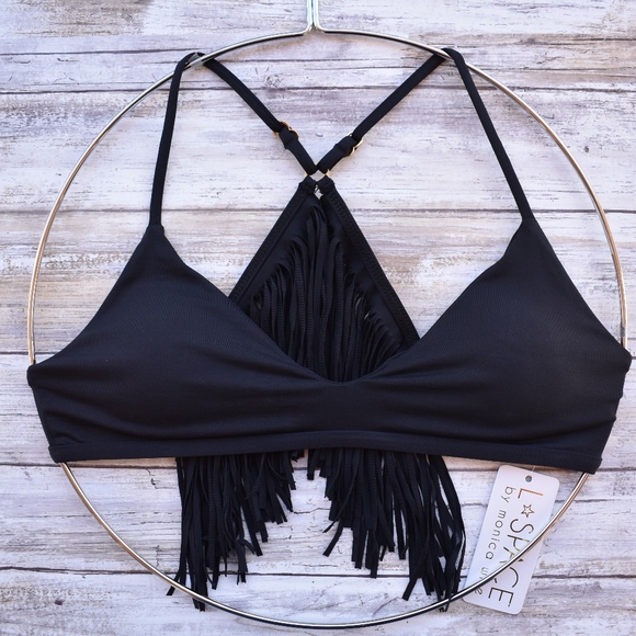 L*Space Swim AVA Boho Fringe Bikini Top - Picture 5 of 9